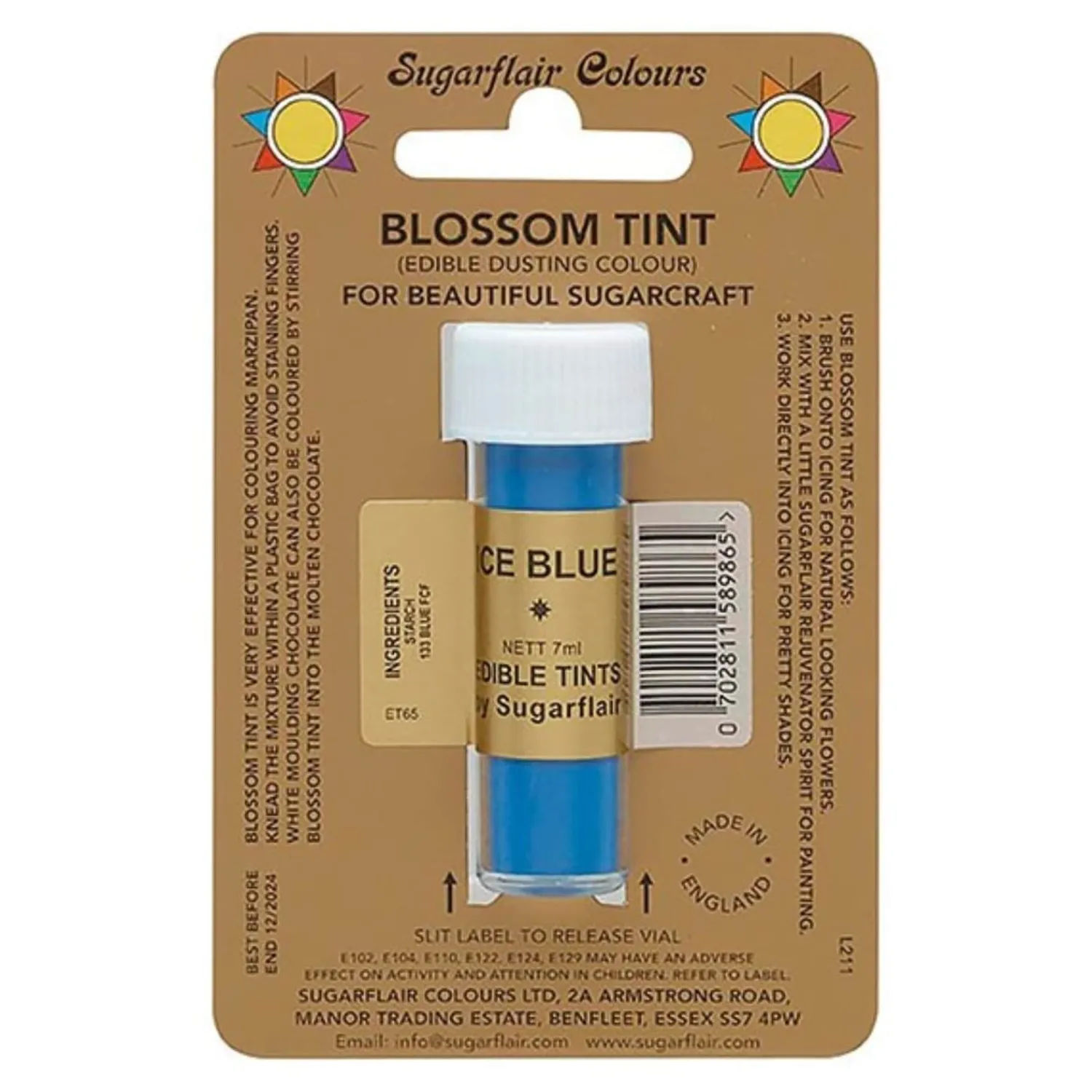 Sugarflair Edible Blossom Tint Dusting - Ice Blue