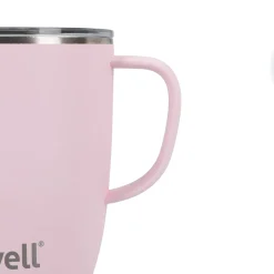 S'Well S'well 350ml Travel Mug with Handle - Pink Topaz
