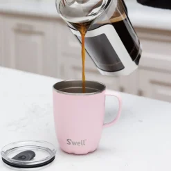 S'Well S'well 350ml Travel Mug with Handle - Pink Topaz