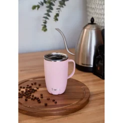 S'Well S'well 350ml Travel Mug with Handle - Pink Topaz