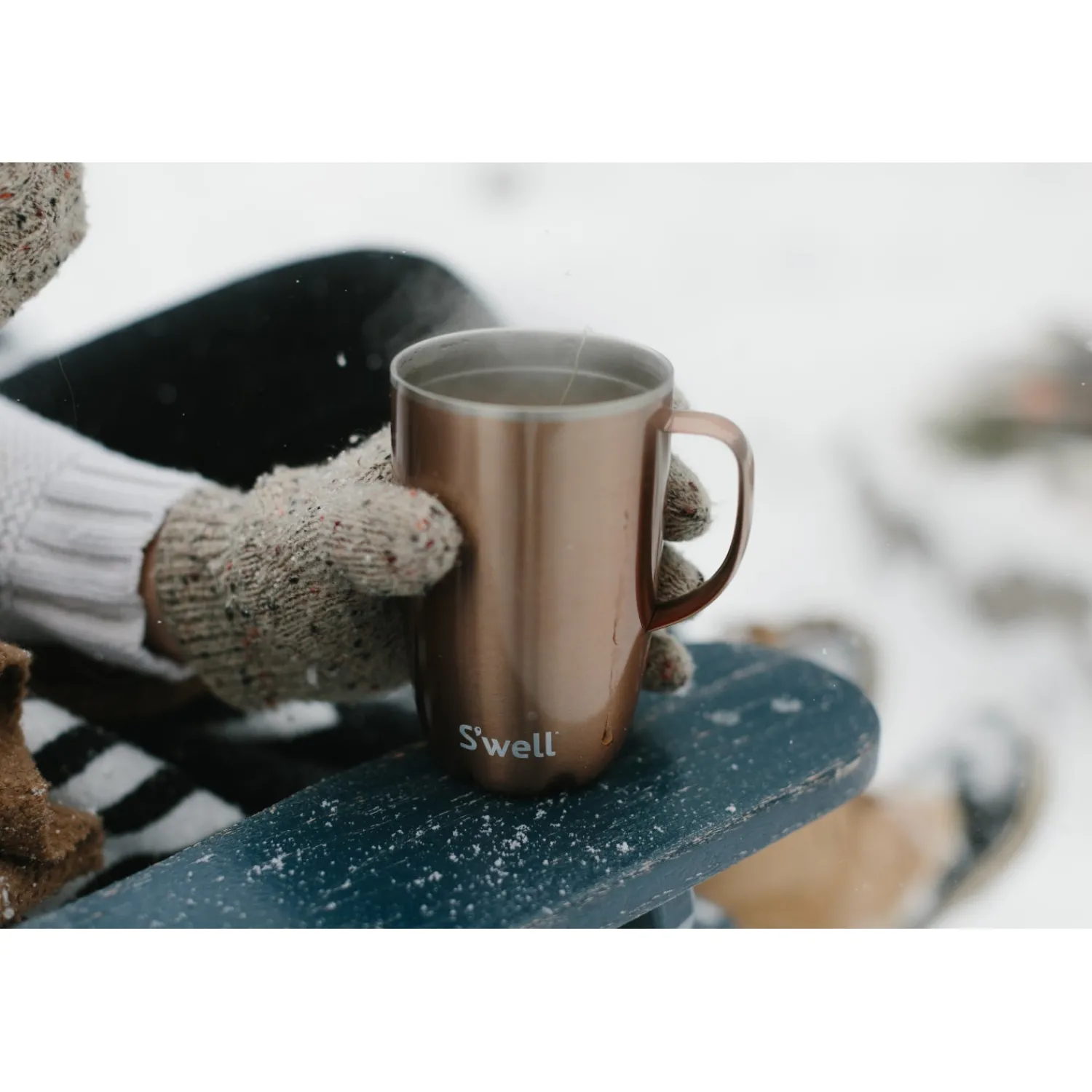 S'Well S'well 350ml Travel Mug with Handle - Pyrite