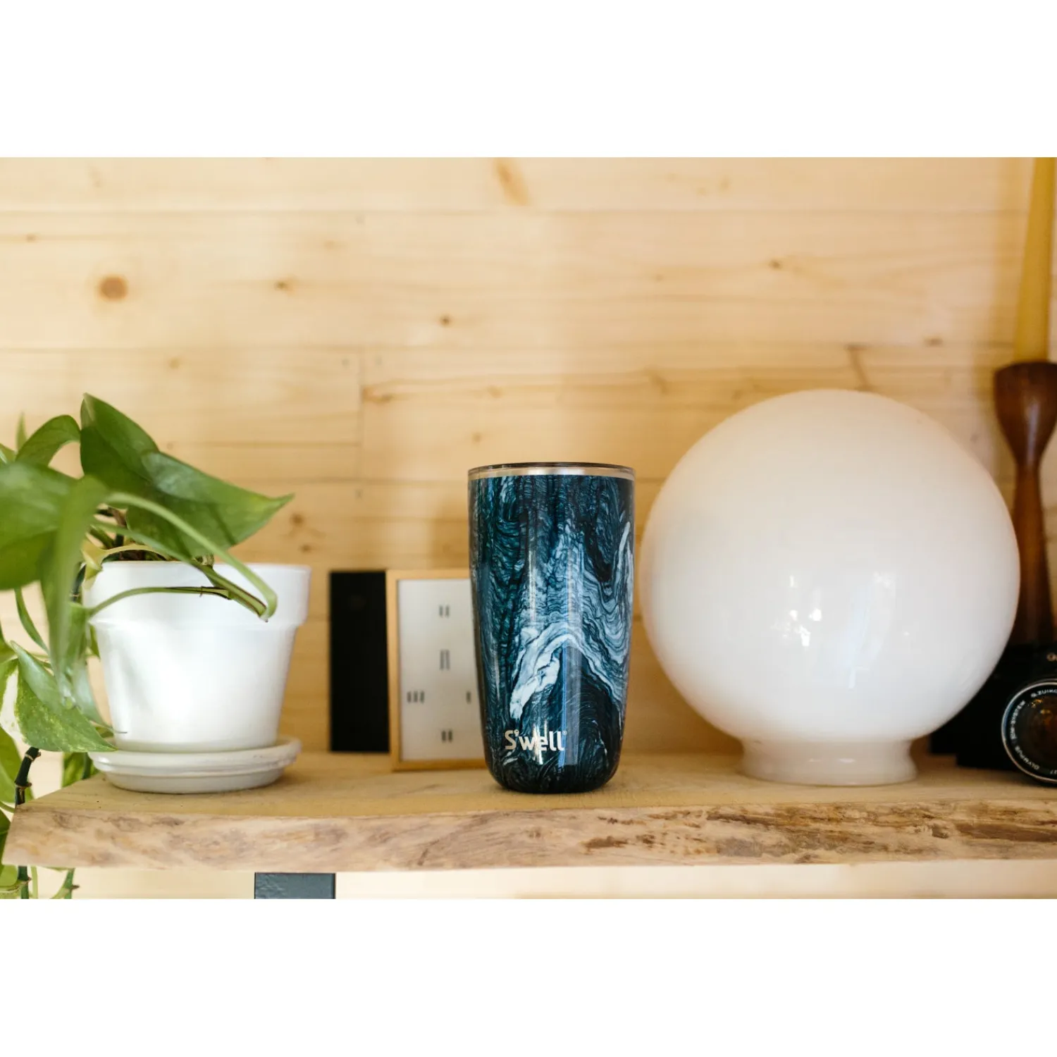 S'Well S'well 530ml Travel Tumbler with Lid - Azurite Marble