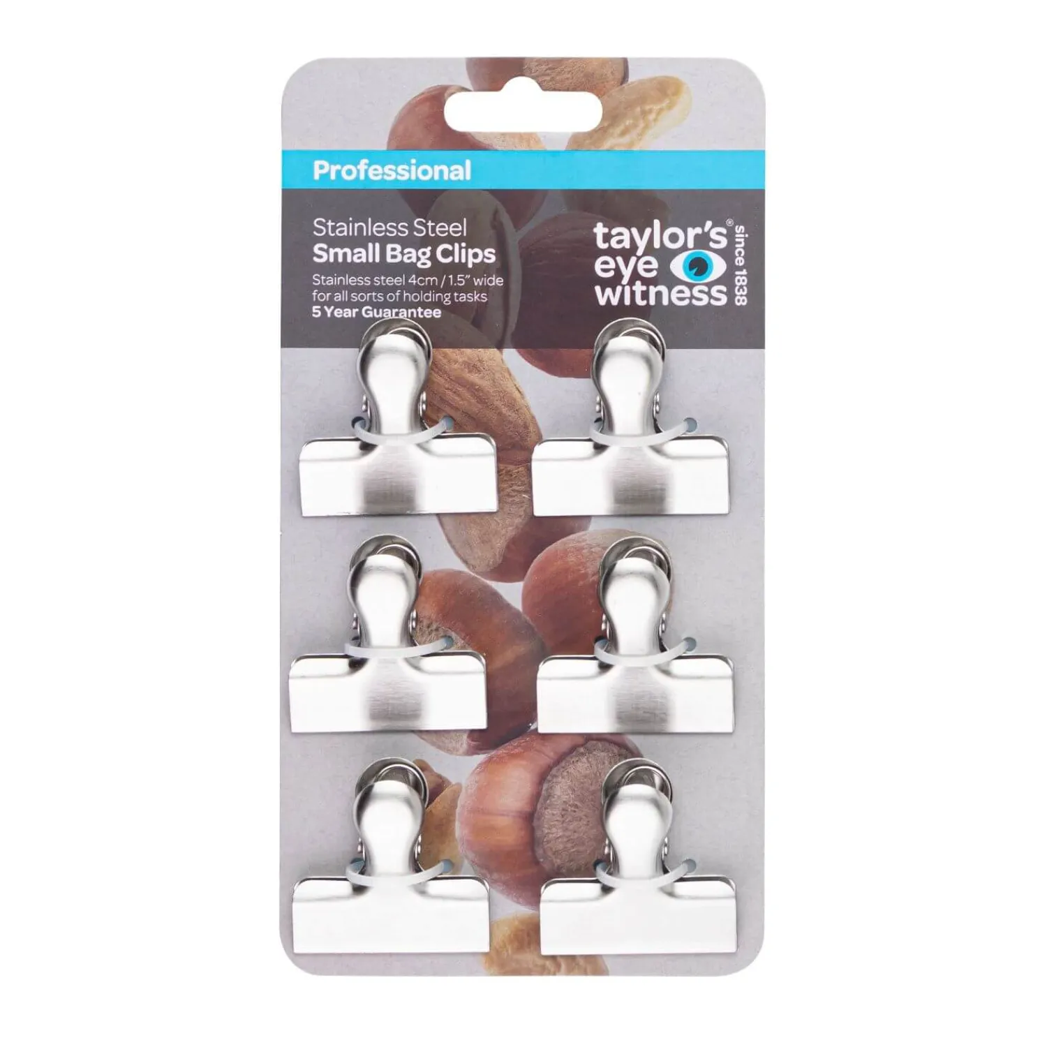 Taylor's Eye Witness Taylor's Eye Witness 6 Piece Small Bag Clip Set - Stainless Steel