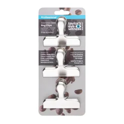 Taylor's Eye Witness Taylor's Eye Witness 3 Piece Medium Bag Clip Set - Stainless Steel