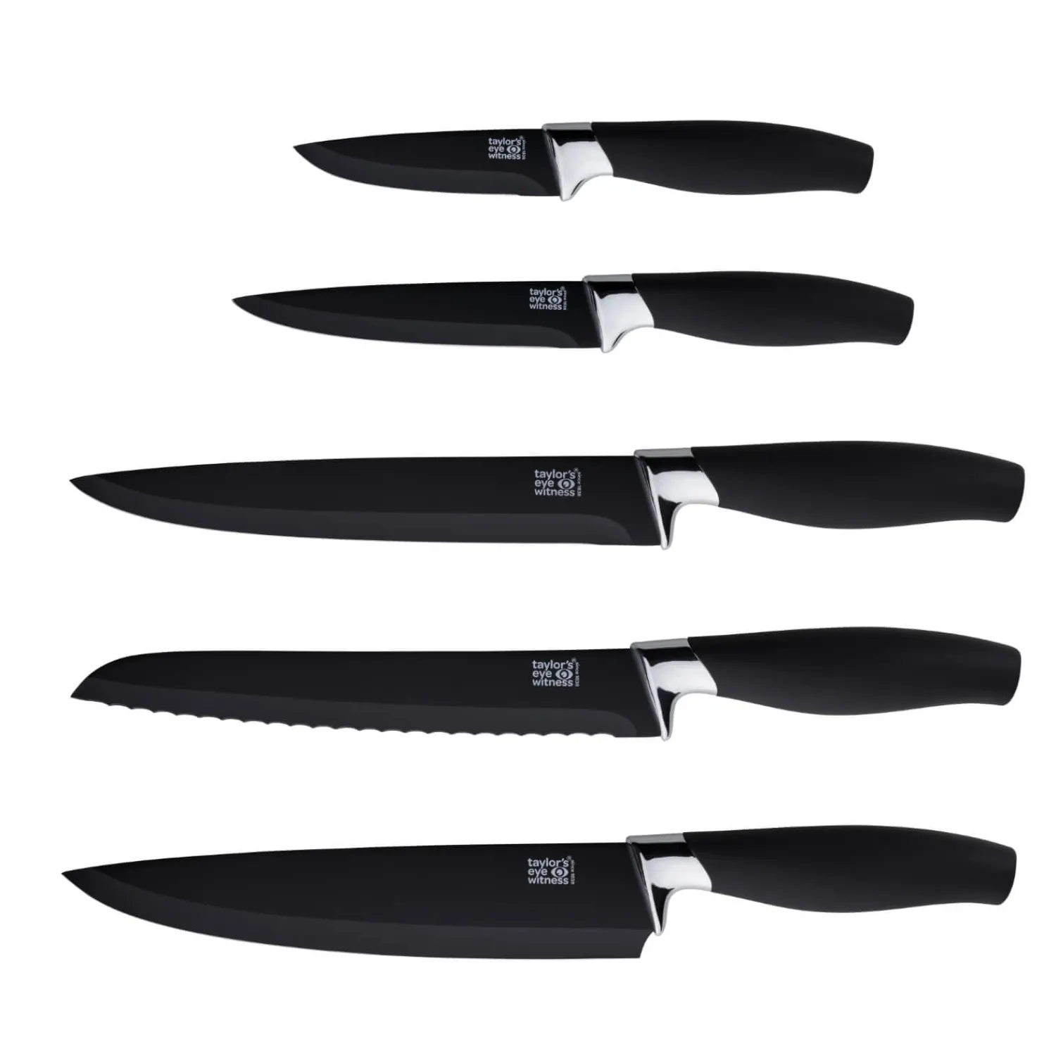 Taylor's Eye Witness Taylor's Eye Witness Brooklyn 5 Piece Knife Block - Chrome