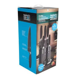 Taylor's Eye Witness Taylor's Eye Witness Brooklyn 5 Piece Knife Block - Chrome