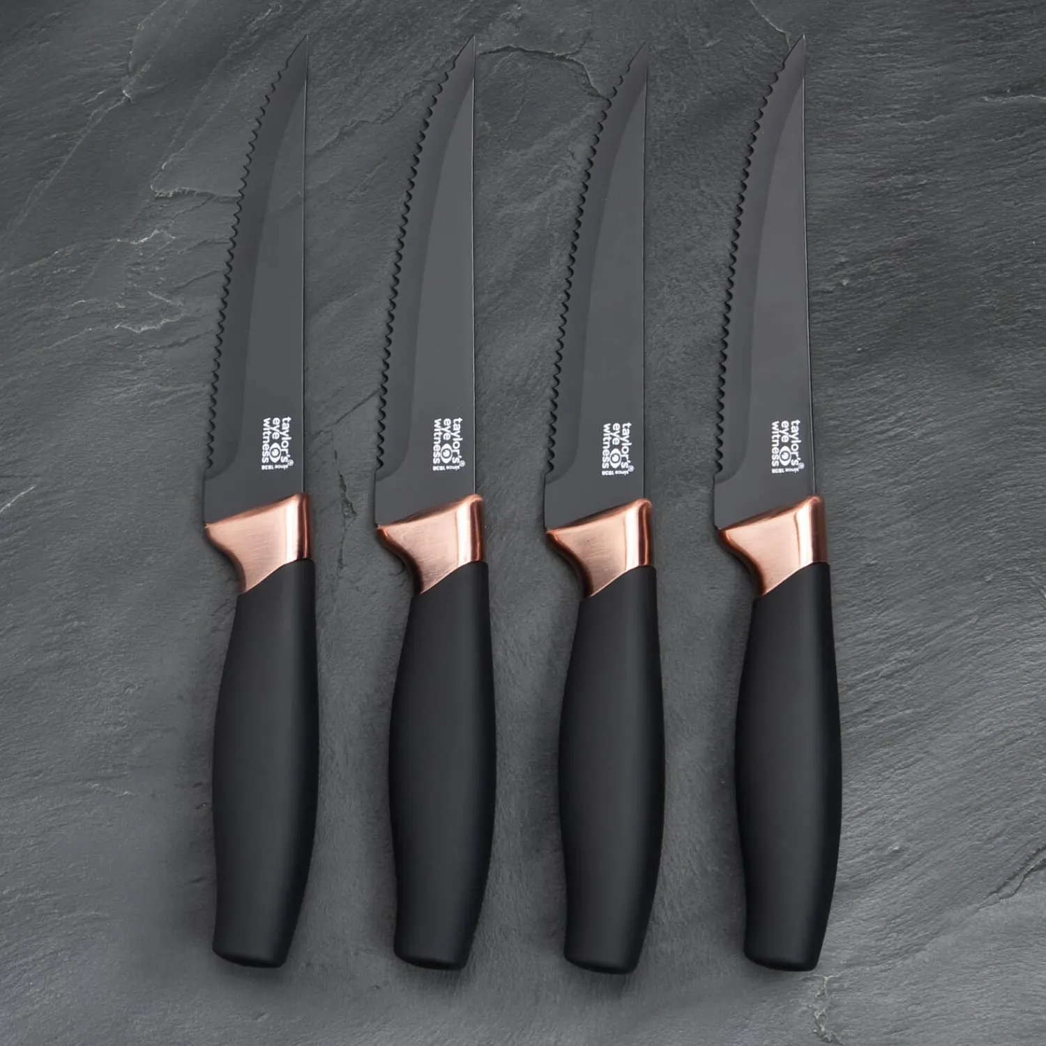 Taylor's Eye Witness Taylor's Eye Witness Brooklyn 4 Piece Steak Knife Set - Copper