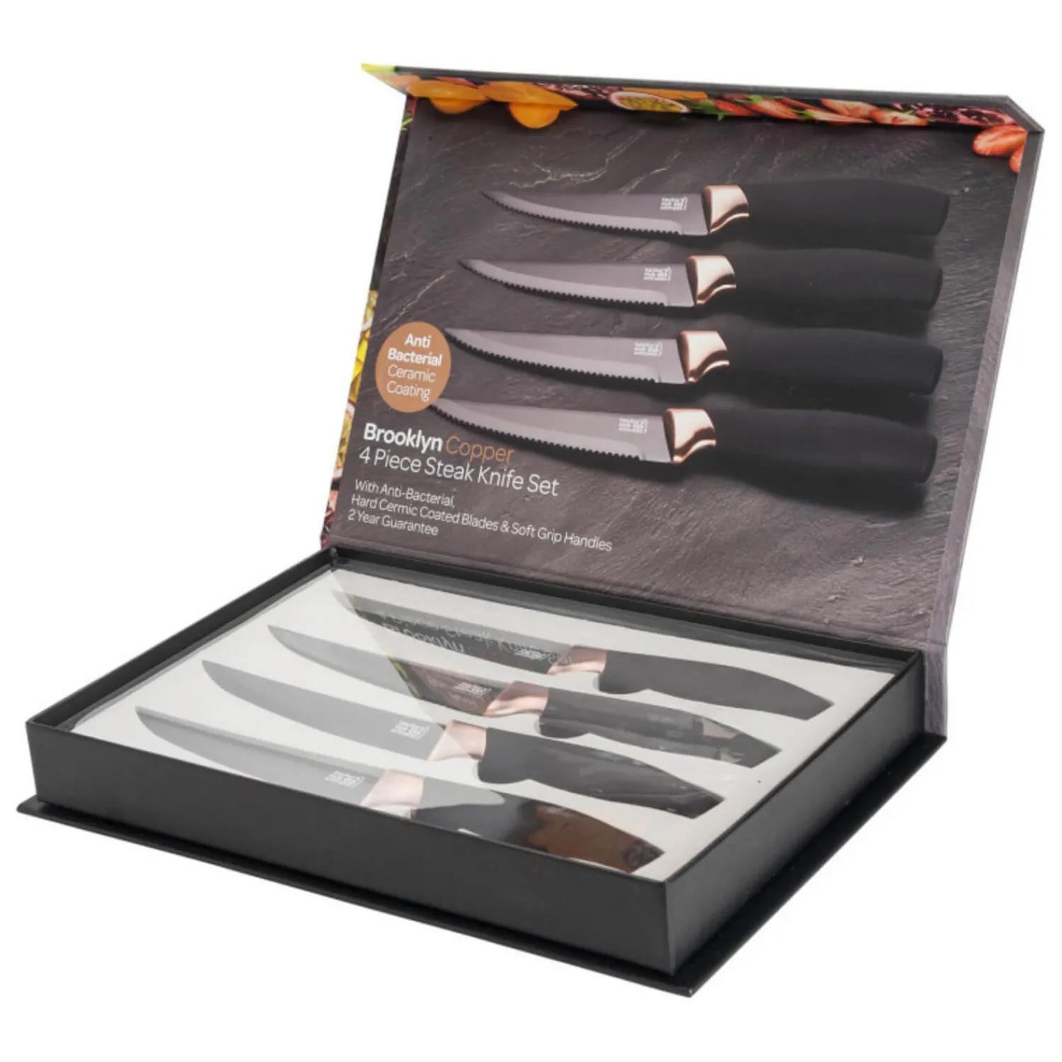 Taylor's Eye Witness Taylor's Eye Witness Brooklyn 4 Piece Steak Knife Set - Copper