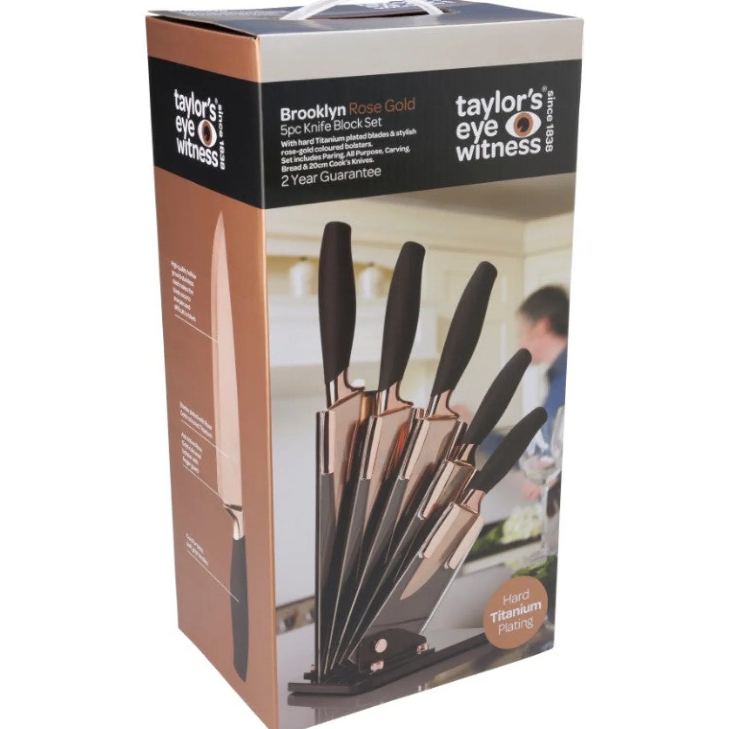 Taylor's Eye Witness Taylor's Eye Witness Brooklyn 5 Piece Fan Knife Set - Rose Gold