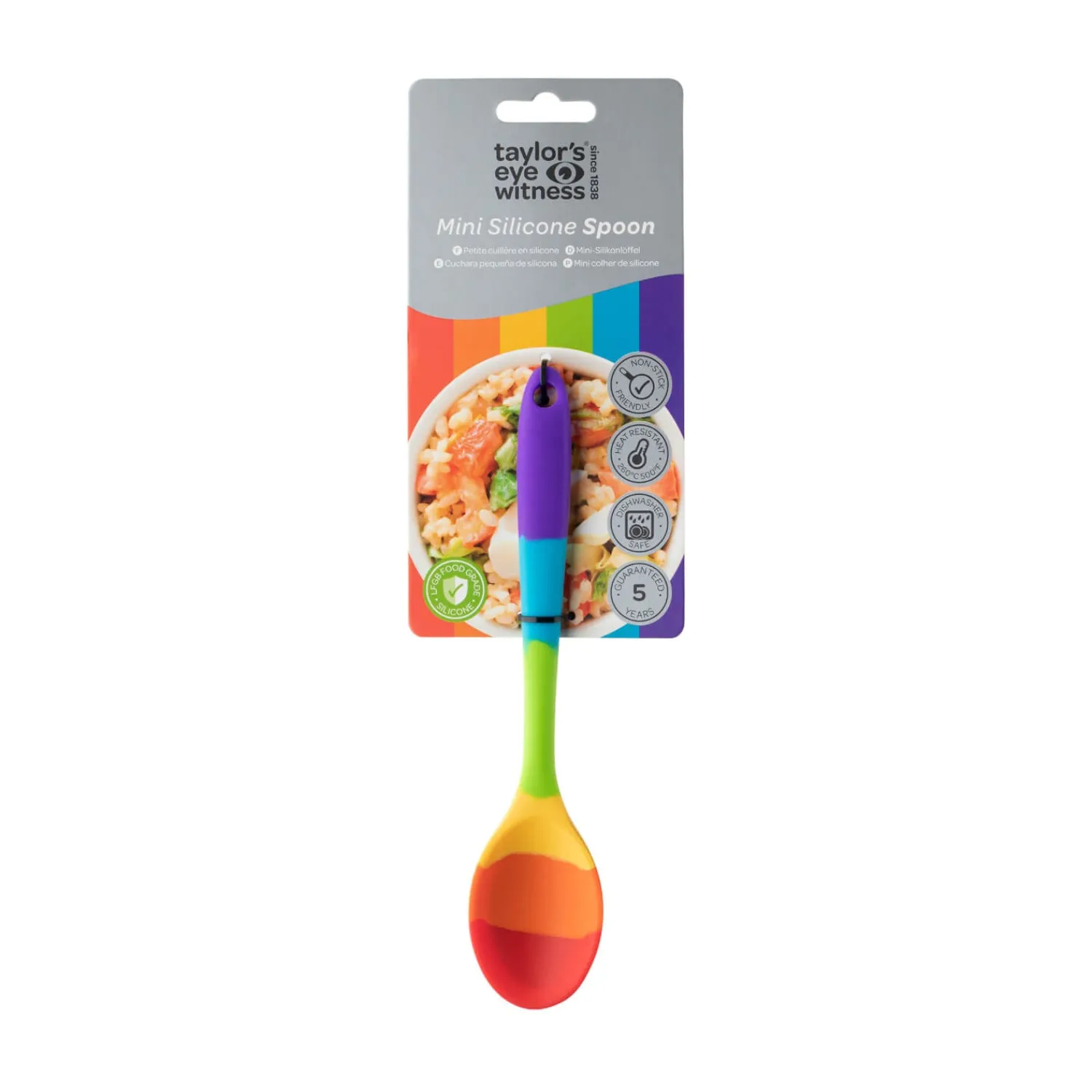 Taylor's Eye Witness Taylor's Eye Witness Mini Silicone Spoon - Rainbow