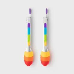 Taylor's Eye Witness Taylor's Eye Witness 2-Piece Mini Silicone Tong Set - Rainbow