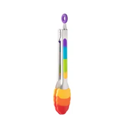 Taylor's Eye Witness Taylor's Eye Witness Stainless Steel Silicone Mini Tongs - Rainbow