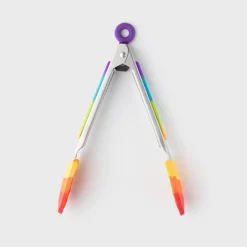 Taylor's Eye Witness Taylor's Eye Witness Stainless Steel Silicone Mini Tongs - Rainbow