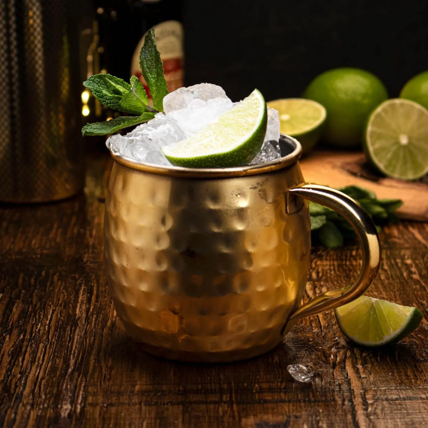 Taylor's Eye Witness Taylor's Eye Witness Taproom Stainless Steel 450ml Moscow Mule Mug - Hammered Gold