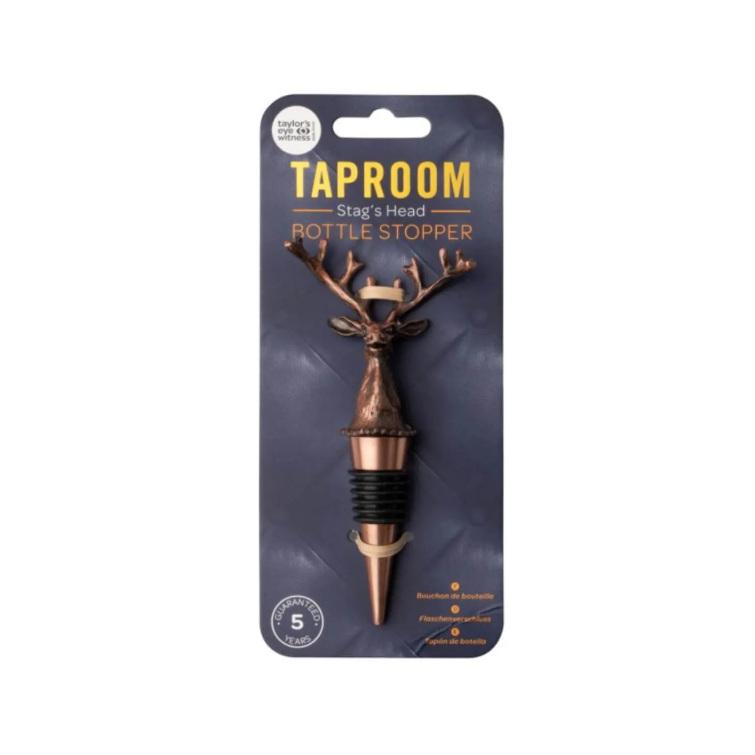 Taylor's Eye Witness Taylor's Eye Witness Taproom Classic Stag Wine Bottle Stopper - Copper