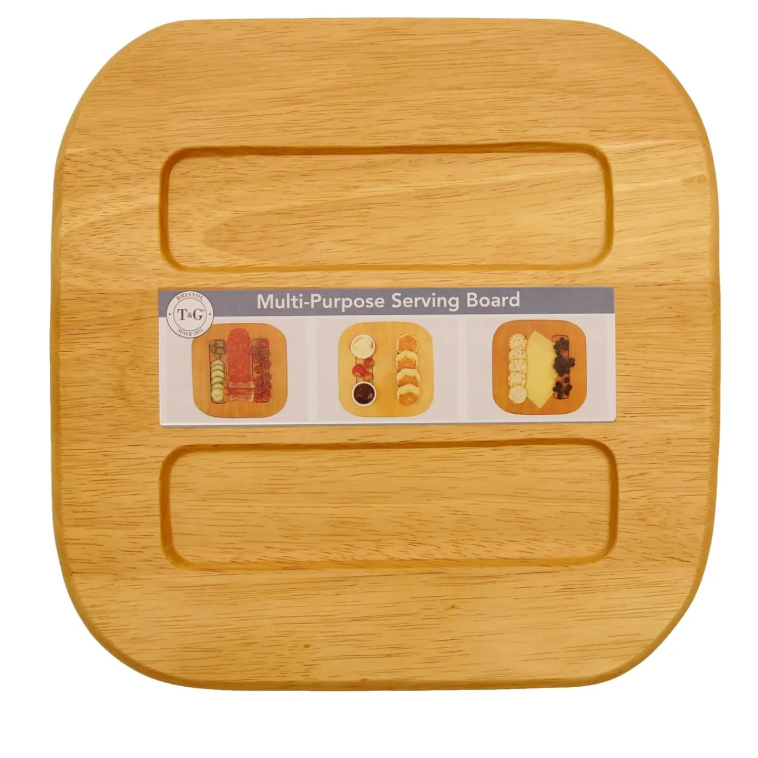 Tu0026G T&G Woodware Hevea Light-Stained Serving Board