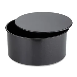 Tower Precision Plus Carbon Steel 20cm Round Non-Stick Loose Base Deep Cake Tin - Black