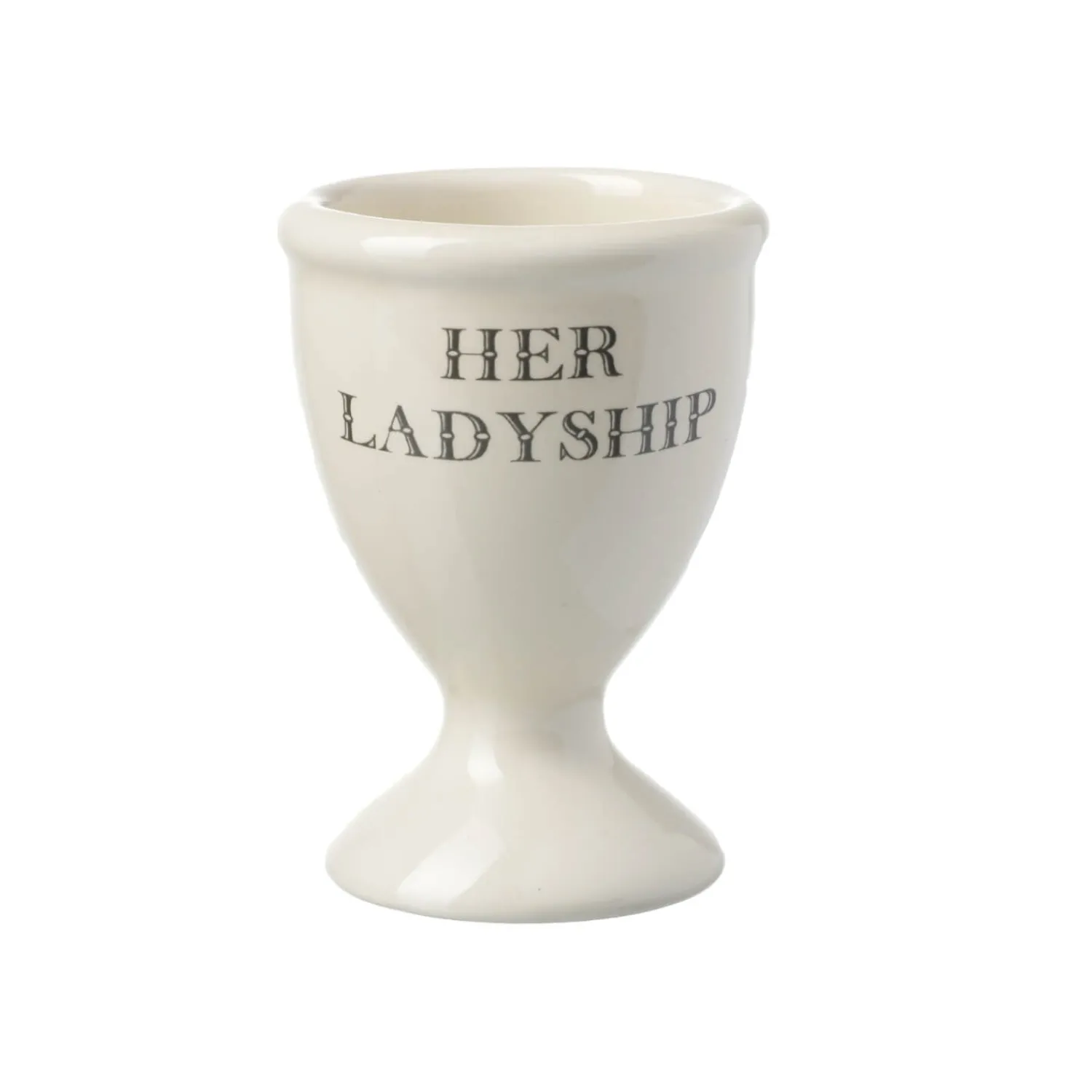 TUFTOP Majestic Coronation 2-Piece Stoneware Cream Egg Cup Set