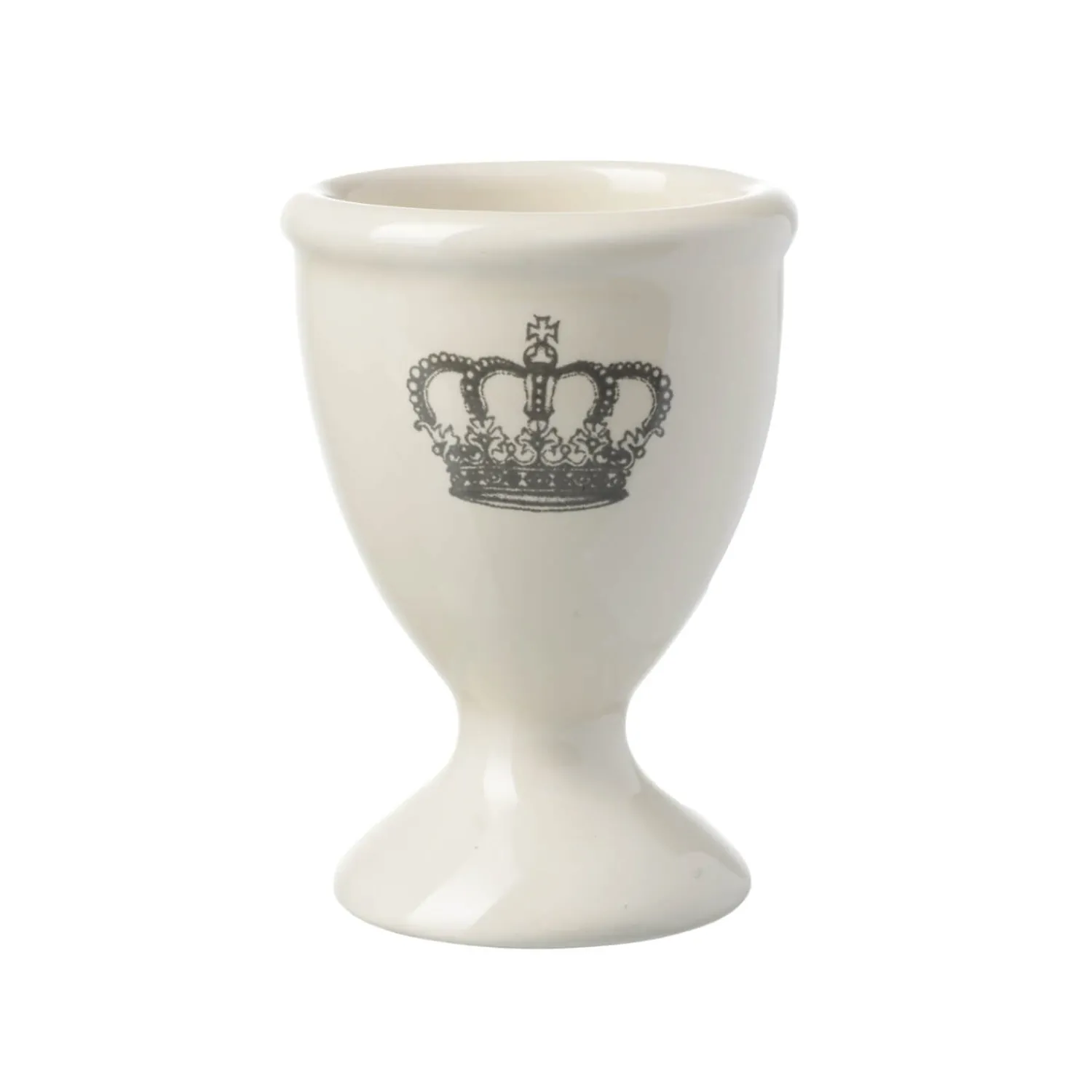 TUFTOP Majestic Coronation 2-Piece Stoneware Cream Egg Cup Set