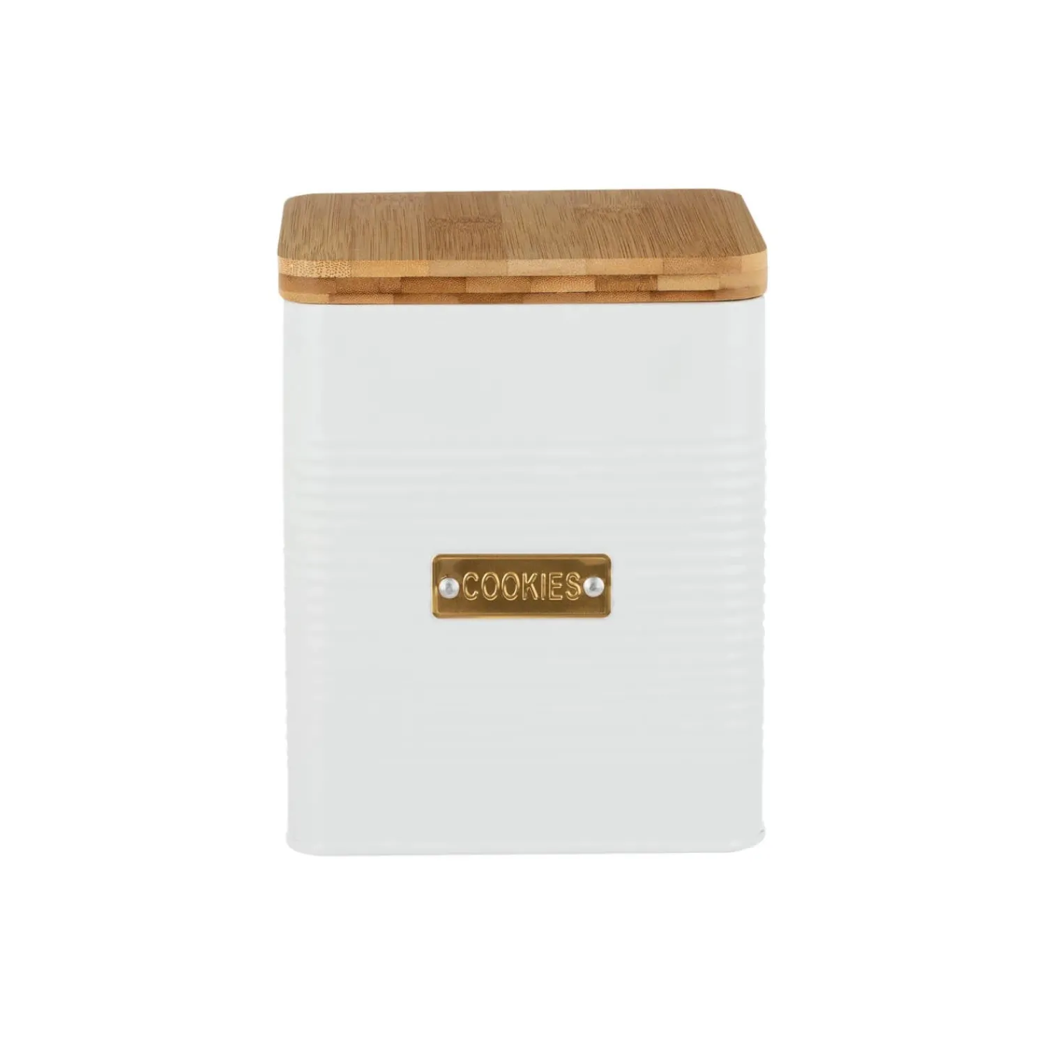 Typhoon Square Cookie Canister - Otto White