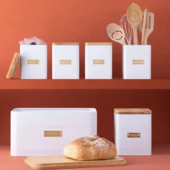 Typhoon Square Cookie Canister - Otto White