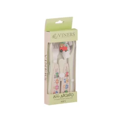 Viners 2-Piece Childrens Travel Cutlery Set & Case - All Aboard