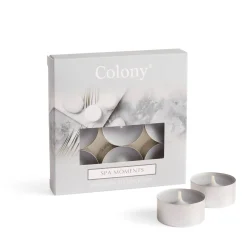 Wax Lyrical Colony Pack of 9 Scented Tealights - Spa Moments