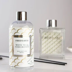 Wax Lyrical Fired Earth Reed Diffuser 200ml Refill - White Tea & Pomegranate