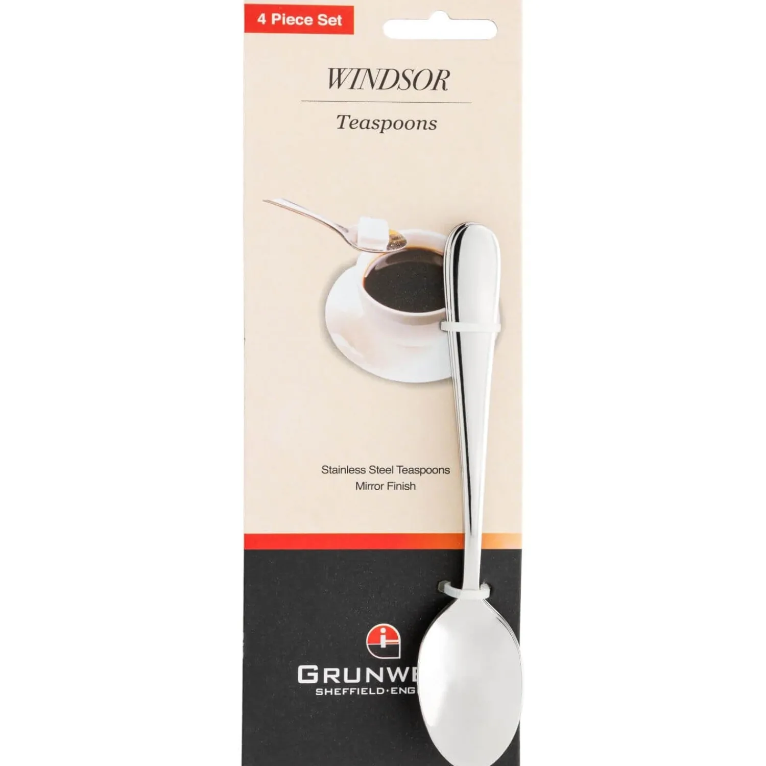 WINDSOR Stainless Steel 4 Piece Teaspoon - Set of 4