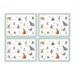 Wrendale Designs 4 Piece Placemats - Animals