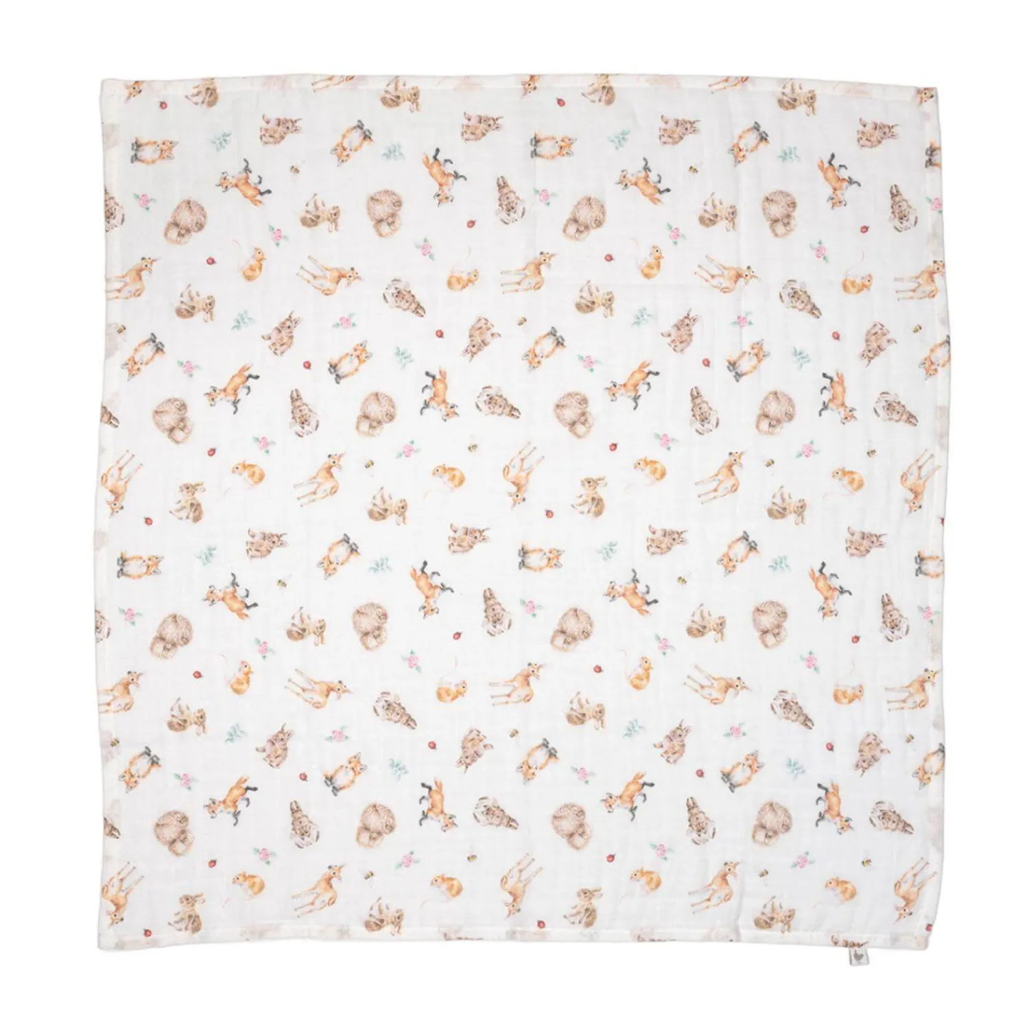 Wrendale Designs by Hannah Dale Little Wren 100% Cotton Muslin Gift Set - Little Forest