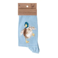 Wrendale Designs by Hannah Dale Ladies Blue Socks - A Waddle & A Quack