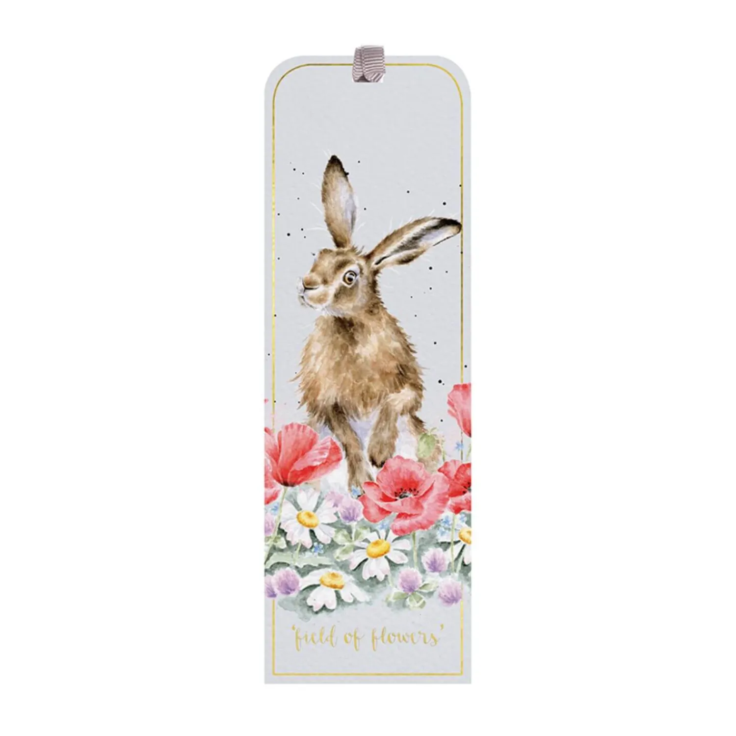 Wrendale Designs by Hannah Dale Bookmark - Field Of Flowers - Hare