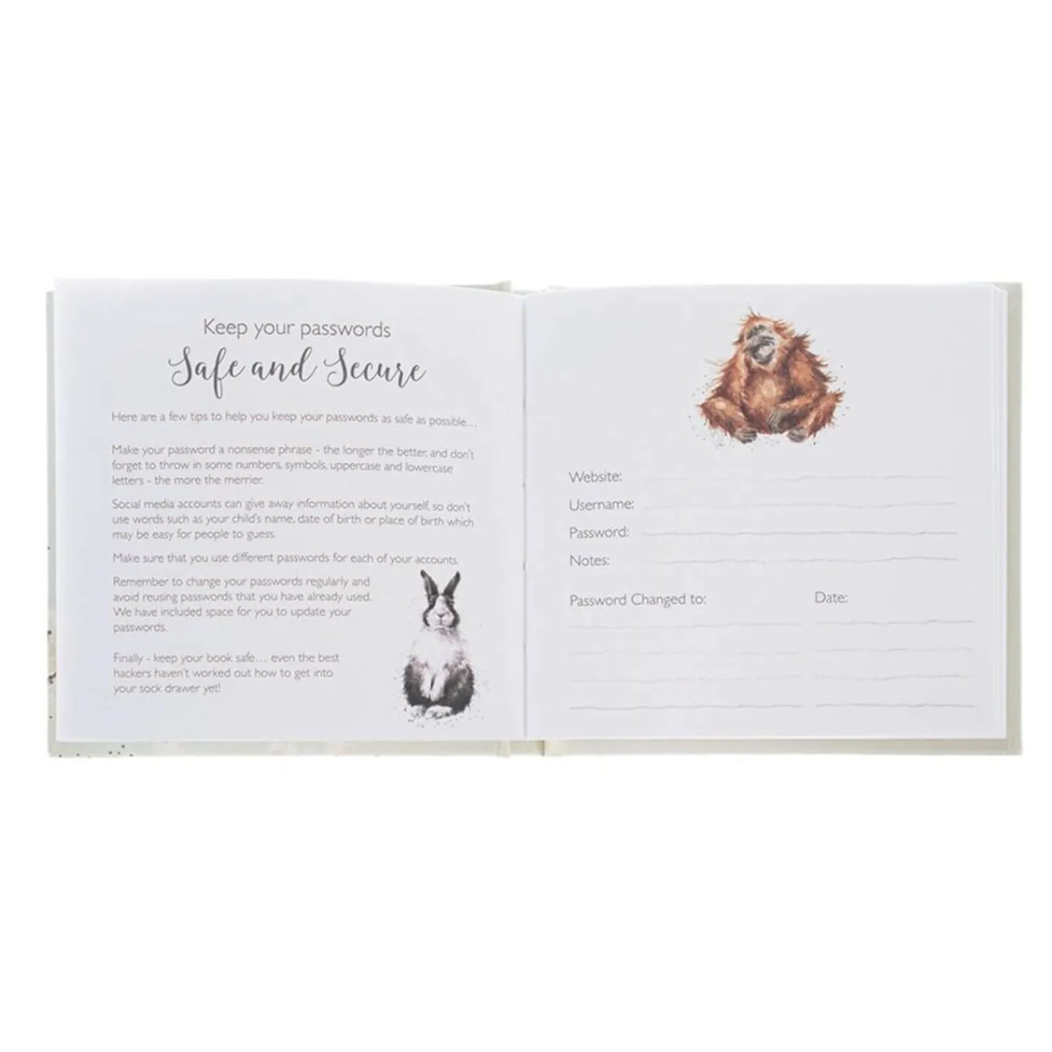 Wrendale Designs by Hannah Dale Password Book - Hydrangea