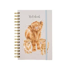 Wrendale Designs by Hannah Dale A5 Spiral Notebook - Highland Coo - Cow