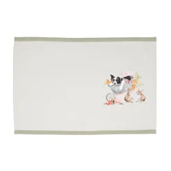 Wrendale Designs by Hannah Dale 100% Cotton Fabric Set of 4 Placemats - Garden Friends