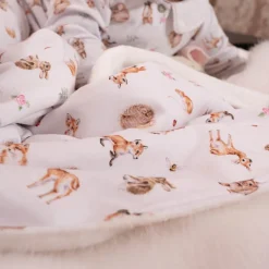 Wrendale Designs by Hannah Dale Little Wren Baby Blanket - Little Forest - Woodland Animals