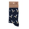 Wrendale Designs By Hannah Dale Ladies Black Socks - Busy Bee