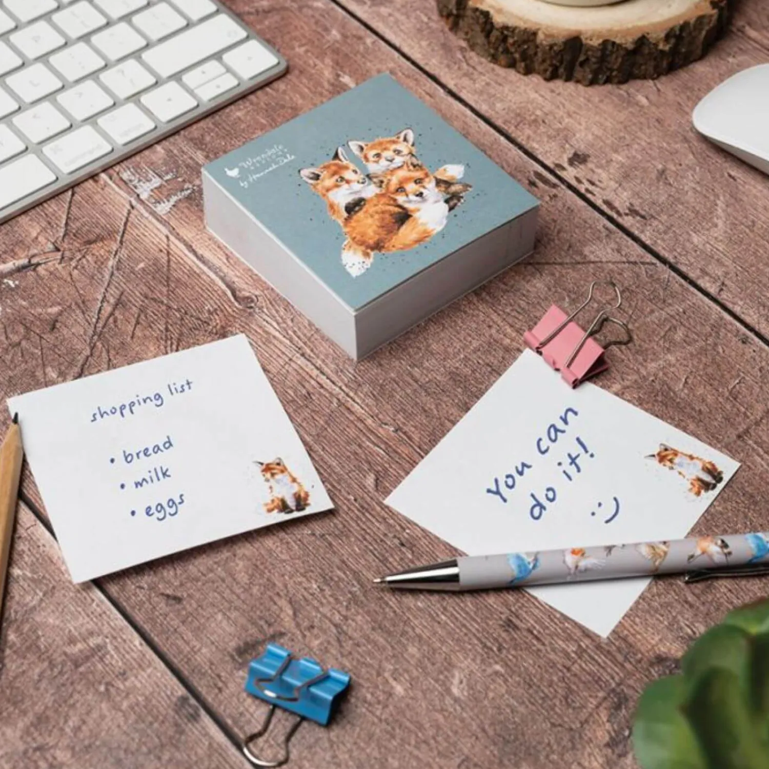 Wrendale Designs by Hannah Dale Sticky Notes - Snug As A Cub - Fox