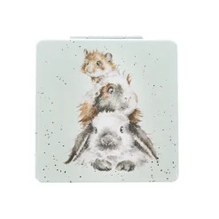 Wrendale Designs by Hannah Dale Compact Mirror - Piggy in the Middle