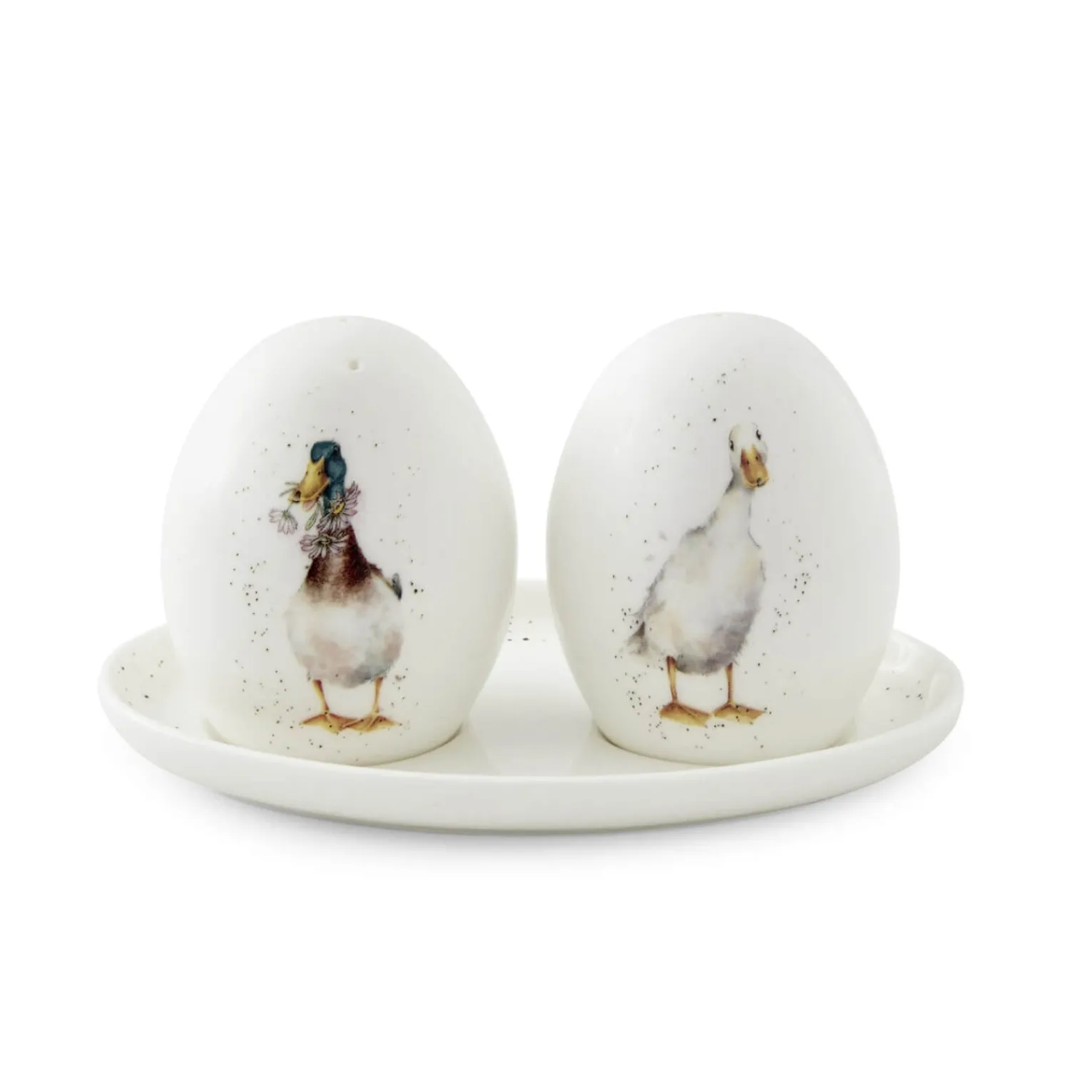 Wrendale Designs by Hannah Dale Duck Salt & Pepper Pots with Tray - Not A Daisy Goes By