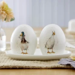 Wrendale Designs by Hannah Dale Duck Salt & Pepper Pots with Tray - Not A Daisy Goes By