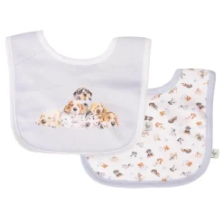 Wrendale Designs by Hannah Dale Little Wren 100% Cotton Bib Gift Set - Little Paws