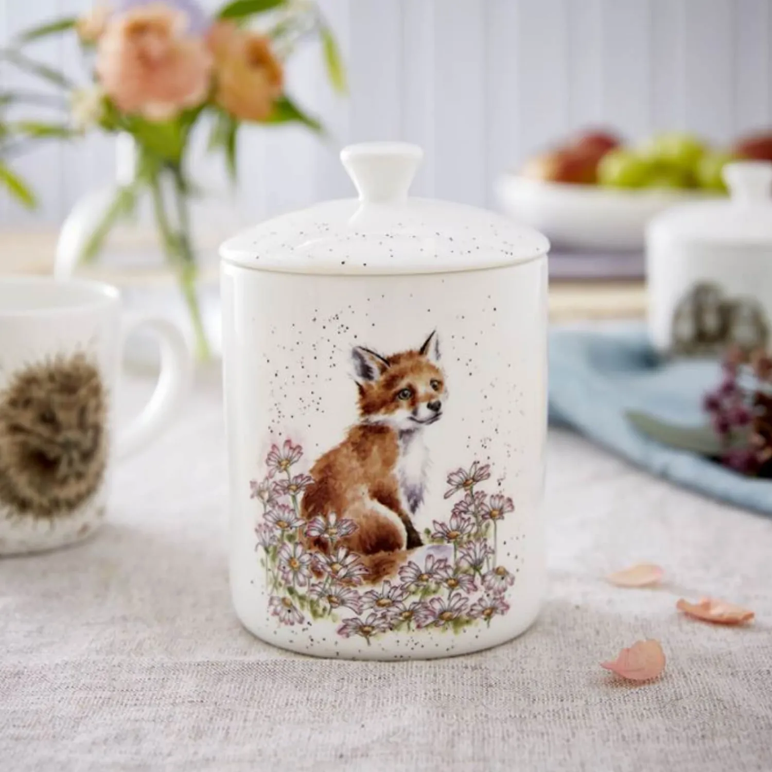 Wrendale Designs by Hannah Dale Bone China Medium Lidded Storage Jar - Make My Daisy