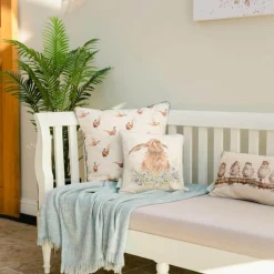 Wrendale Designs by Hannah Dale Cushion - Bright Eyes