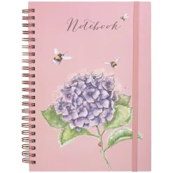 Wrendale Designs by Hannah Dale A4 Spiral Notebook - Hydrangea Bee