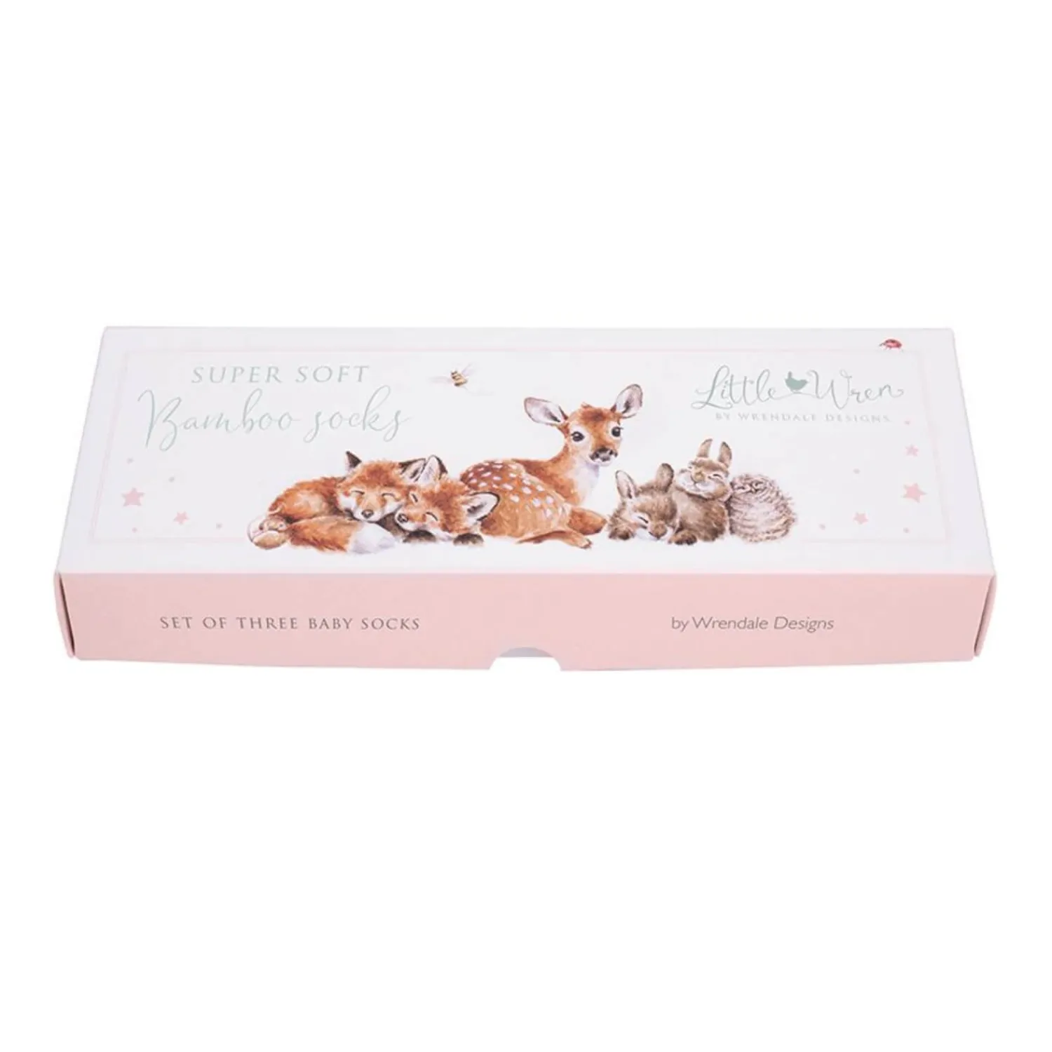 Wrendale Designs Little Wren Little Forest Woodland Animal Bamboo Baby Socks - 6-12 Months