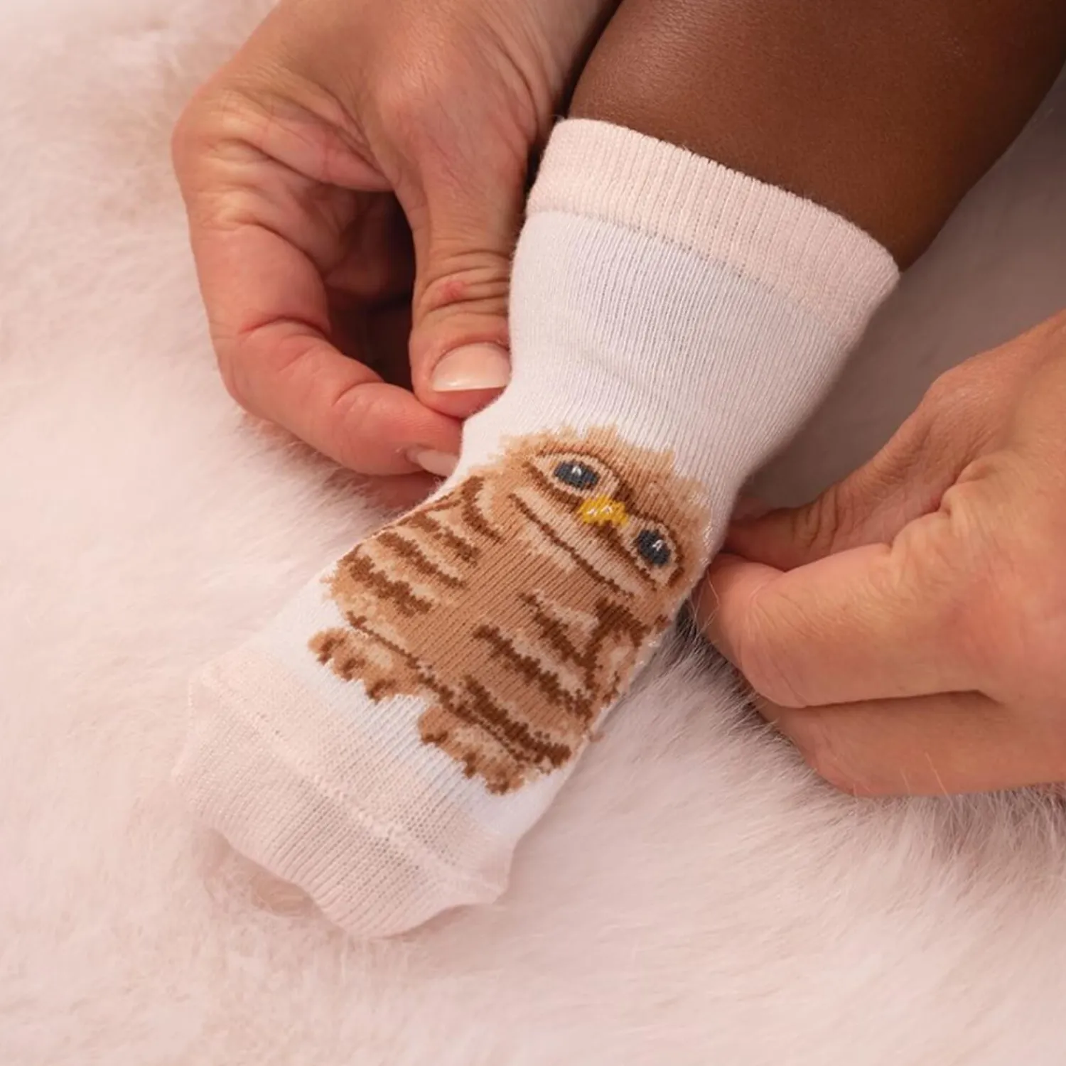 Wrendale Designs Little Wren Little Forest Woodland Animal Bamboo Baby Socks - 6-12 Months