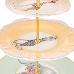 Yvonne Ellen 3 Tier Fine China Cake Stand - Animal