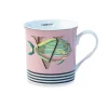 Yvonne Ellen Bone China 330ml Alphabet Mug - V